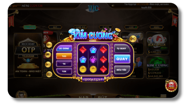 Kim Cương Vic Club - Game Slot Dễ Chơi, Dễ Trúng Thưởng Khủng 2 Kim Cương Vic Club Game Slot Dễ Chơi, Dễ Trúng Thưởng Khủng
