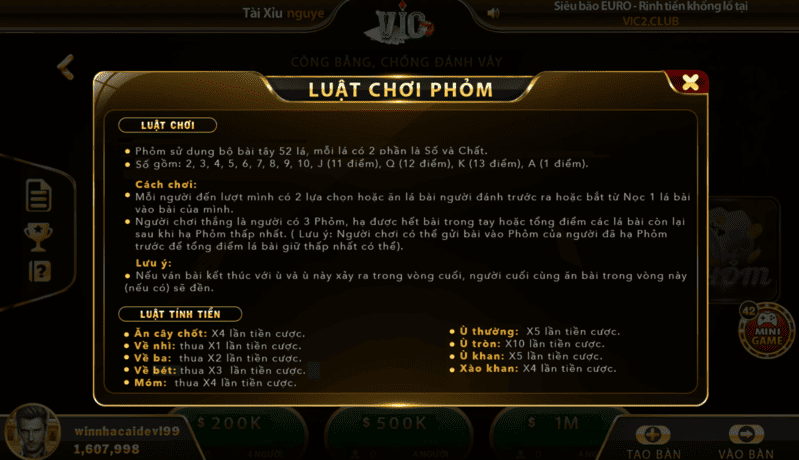 Phỏm Vic Club - Cách Chơi Và Chiến Thuật 3 Luật chơi phỏm tại Vic Club