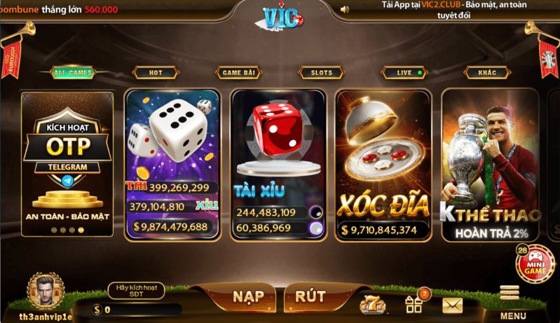 Hướng Dẫn Nạp Tiền Vic Club Cực Dễ Cho Tân Thủ 2 Hướng dẫn nạp tiền Vic Club