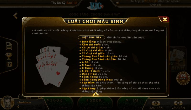 Mậu Binh Vic Club: Từ Cơ Bản Đến Nâng Cao 4 Cách tính thưởng mậu binh vic club