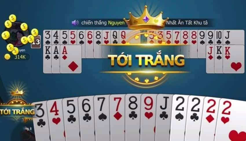 Tới trắng tiến lên là gì? 6 trường hợp nhận tới trắng tiến lên 2 Tới trắng trong tiến lên miền nam